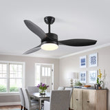 52 inch Indoor/Outdoor Ceiling Fan with LED Select Light Kit - Black 22880690