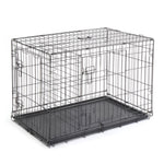 ZUN 36" Pet Kennel Cat Dog Folding Steel Crate Animal Playpen Wire Metal 26995370