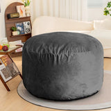 ZUN Bean Bag Chair 4Foot Luxurious Velvet Ultra Soft Fur with High-Rebound Memory Foam for Adults Plush W2510P206556