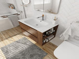 30" Wall Mounting Bathroom Vanity With Gel Sink, Soft Close Drawer W999102535