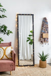 ZUN 23" x 72" Full Length Mirror with Metal Beaded Frame, Rectangular Oversized Mirror for Living Room W2078135197