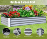 ZUN 8x4x1 ft Galvanized Raised Garden Bed, Outdoor Planter Garden Boxes Large Metal Planter Box for W1859P197955