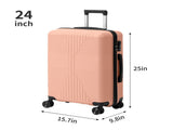 PP Trolley Case 20in 24in 28in 3PCS Suitcase Set Pink 78764763