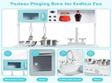 Kids Pretend Play Kitchen Set Realistic Cooking Toy with Sink & Accessories 81705972