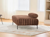 49.6" Wide Upholstered Mini Loveseat with Metal Legs, 2-Seater Small Sofa End of Bed Bench Window W3118P307507