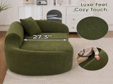 LY-048 Compression Curved Chaise Longue Chair Indoor, Modern Chenille Loveseat Couch with Deep Seat W2231P401728