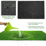 3ft x 32ft Premium Artificial Turf Mat with Drainage Holes. Thick Fake Grass with Rubber Backing, W3280P296543