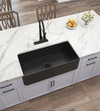 ZUN Inch White Farmhouse Sink Deep Apron Sink Undermount Farmhouse Kitchen Sink Single Farm Sink W928123626