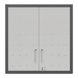 ZUN Metal Wall-Mounted Tool Storage Cabinet with Locking Door and 1 Shelf 1 Opened Drawer for Garage 10688530