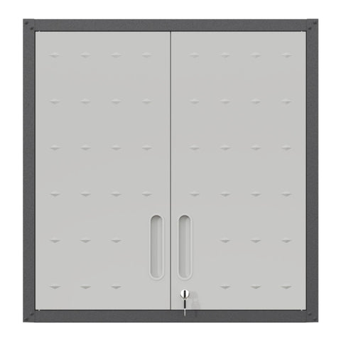 ZUN Metal Wall-Mounted Tool Storage Cabinet with Locking Door and 1 Shelf 1 Opened Drawer for Garage 10688530