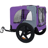 Outdoor Heavy Duty Collapsible Pet Bike Trailer with 16-Inch All-Terrain Wheels & Universal Hitch W1364P268345