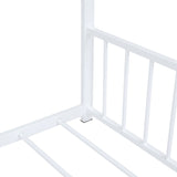 Full Size Metal House Bed, White MF305893AAK