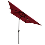 ZUN 6 x 9ft Patio Umbrella Outdoor Waterproof Umbrella with Crank and Push Button Tilt without flap for 31191608