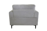 Light Grey Accent Chair with Metal Leg B062P209155