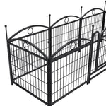 ZUN Dog Playpen Indoor 24 inch 8 Panels Metal Dog Pen Pet Dog Fence Outdoor Exercise Pen with Doors, W368P233996