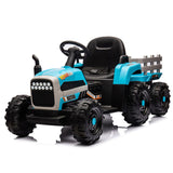 Ride on Tractor with Trailer,24V Battery Powered Electric Tractor Toy, 200w*2motor W1578P193906
