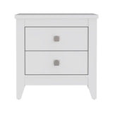 Amara Nightstand , End Table, Side Table Two Shelves, Four Legs -White B20091820