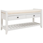 ZUN TREXM Shoe Rack with Cushioned Seat and Drawers, Multipurpose Entryway Storage Bench WF195386AAK