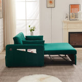 MH" Sleeper Sofa Bed w/USB Port, 3-in-1 adjustable sleeper with pull-out bed, 2 lumbar pillows and W1193137590