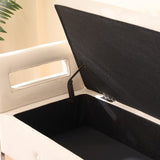 67.91"Wide Velvet Storage Soft Bench with Armrests for Living Room, Entryway and Bedroom. Beige W3118P272638