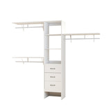 96 Inches Closet System, 8FT Walk In Closet Organizer with 3 Adjustable Shelves & 3 Expandable 68790031