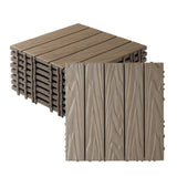 Plastic Interlocking Deck Tiles, 27 Pack, 11.8"x11.8" Waterproof Flooring Tiles for Indoor and 35651296
