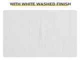 Washed white particleboard with melamine veneer, barn double door with U-shaped internal shelves, 51683906