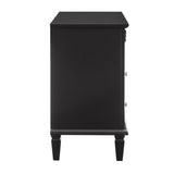 Open Space and 2 Drawers Dresser Nightstand with Charging Station, Farmhouse End Table with USB W1693P216933