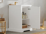 16-inch Bathroom Vanity with Ceramic Sink, Freestanding Single Vanity Set with Soft Closing Door, N710P330979K