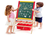 3-in-1 Kids Art Easel - Double-Sided Magnetic BoardPaper Roll, 26 Letter Magnets, Multicolor 05189259
