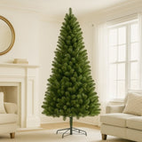 7FT Unlit Artificial Christmas Tree 775 Tips, Full PVC Branches, Classic Green Holiday Tree 02491292