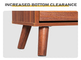 Rattan shoe cabinet with 1 drawer and 2 flip-top drawers, made of particleboard, 54*24*110cm, brown 69844102