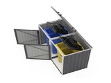 Garbage Bin Shed Stores 2 Trash Cans Metal Outdoor Bin Shed for Garbage Storage,54 cubic feet of 42366856