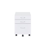 ZUN Tennos White & Chrome Finish File Cabinet B2726P294781