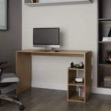 Natural Oak Computer Desk with Open Storage and Open Shelf B062P290242