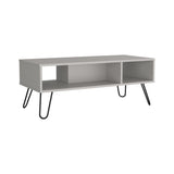 ZUN Vassel Coffee Table, Hairpin Legs, Two Shelves B200P235842