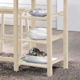 Buttermilk 3-piece Counter Height Set with Shelves B062P189105