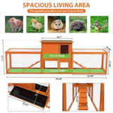 ZUN Large three box rabbit cage,for Indoor and Outdoor Use, orange W2181P163957