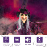 71in Life Size Hanging Witch Talking Halloween Everyday Decoration 98890784