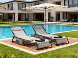 Face Down Chaise Lounge Chair 5-Position Adjustable Sunbathing, Foldable Tanning Chair with Face& W3162P449077