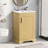 ZUN 20" Bathroom Vanity with Sink, Bathroom Cabinet with Soft Closing Door, Storage Rack and Adjustable N725P208369D