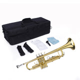 Drop B Tone Adjustable Trumpet Gloves Set Plaint Golden 22632659