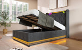 Twin size Upholstered, 360 surround LED function, Buttons/Apps/Remote Control, hydraulic storage N736P188805G