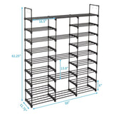 ZUN 9 Tiers Shoe Rack Storage Organizer Shoe Shelf Organizer for Entryway Holds 50-55 Pairs Shoe, 41157133