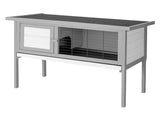 36" Single Deck Waterproof Wooden Chicken Coop Hen House Pet Animal Poultry Cage Rabbit Hutch Gray 17110053