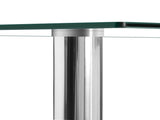 Simple Assembled Transparent Glass & Iron Dinner Table 68778429