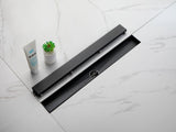 24 Inch Linear Shower Drain with 2-in-1 Flat & Tile Insert Removable Cover, 304 Stainless Steel with 92502598
