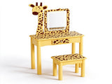 Kids Vanity Set with Light, Girls Vanity Set with Mirror, Toddler Vanity for 3 Year Old, Kids Makeup 01556534