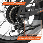 ZUN A20316 20 inch Fat Tire Bike Adult/Teen Full Shimano 7 Speed Mountain Bike, Dual Disc Brakes, High W709P185460