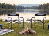 400LBS Heavy Duty Folding Camping Chair with Side Table & Cup Holder, Padded Directors Chair for 37474149